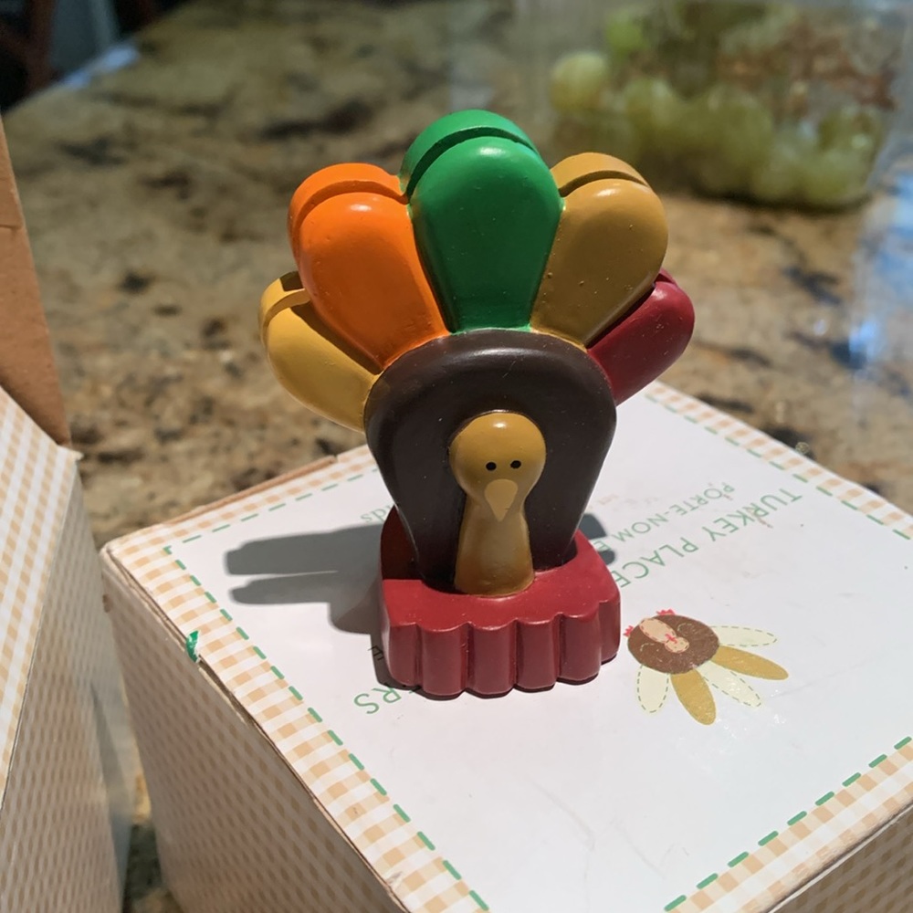 Set of 8 Pottery Barn Kids turkey place card holders. NIB